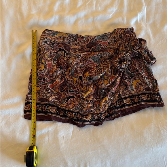 NWT! Zara Floral Paisley Print Wrap Tie Mini Skort size Medium - Picture 15 of 15